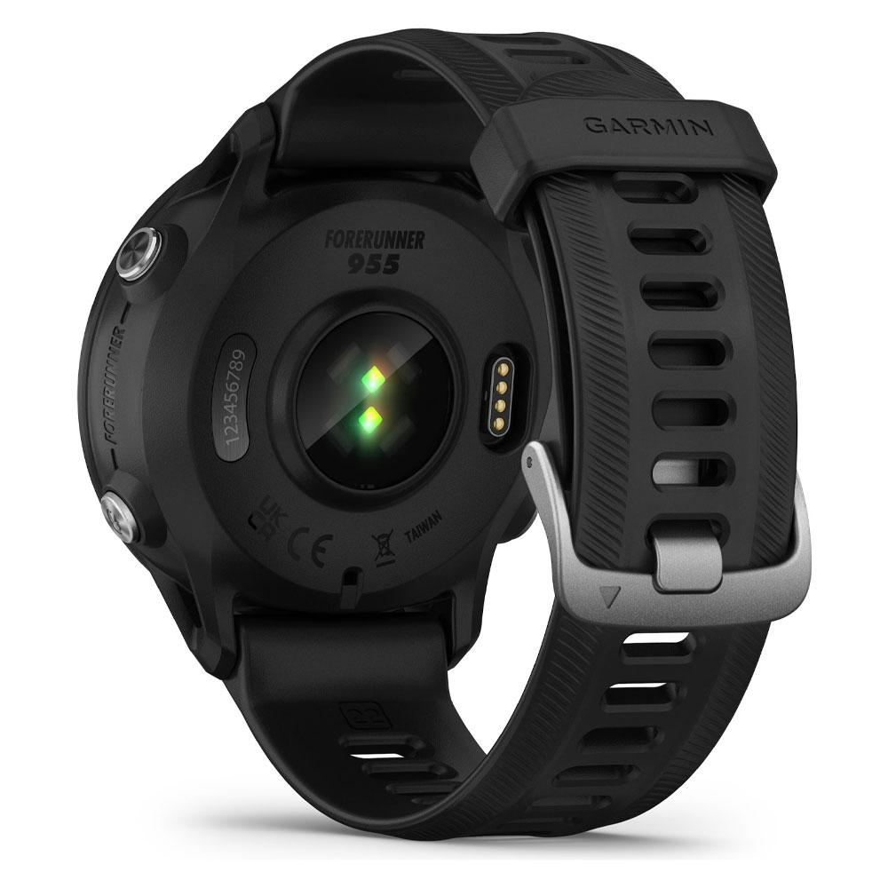 Forerunner 955 (43mm, Polymer) Smart Watch Fitness Tracker mit Silikon Armband (010-02638-30) - Schwarz