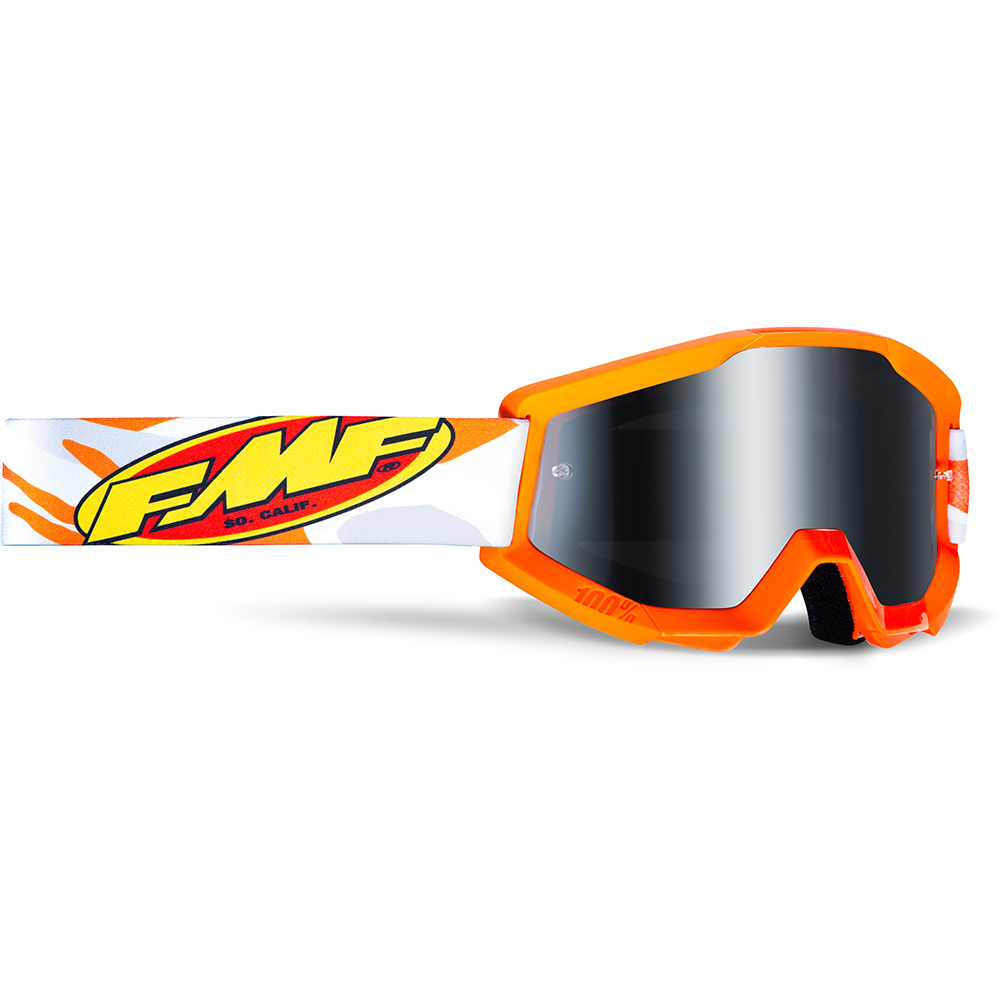 FMF Vision - Masque enfant Powercore Assault Blanc / Orange / Argent