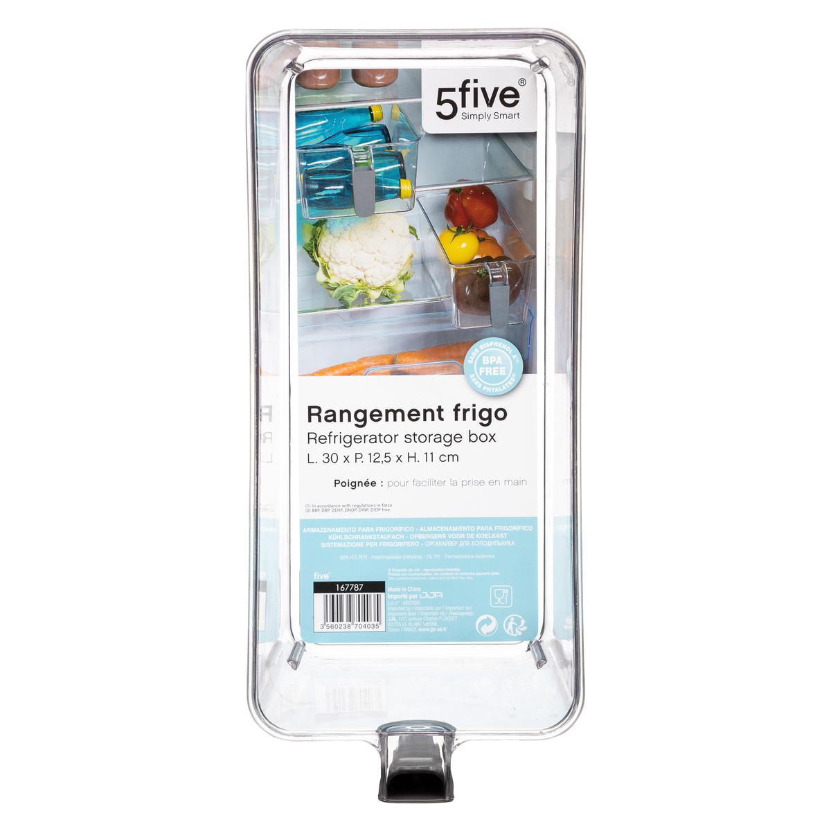 BAC RANGEMENT FRIGO AVEC POIGNEE D.12.5X27.5X11CM