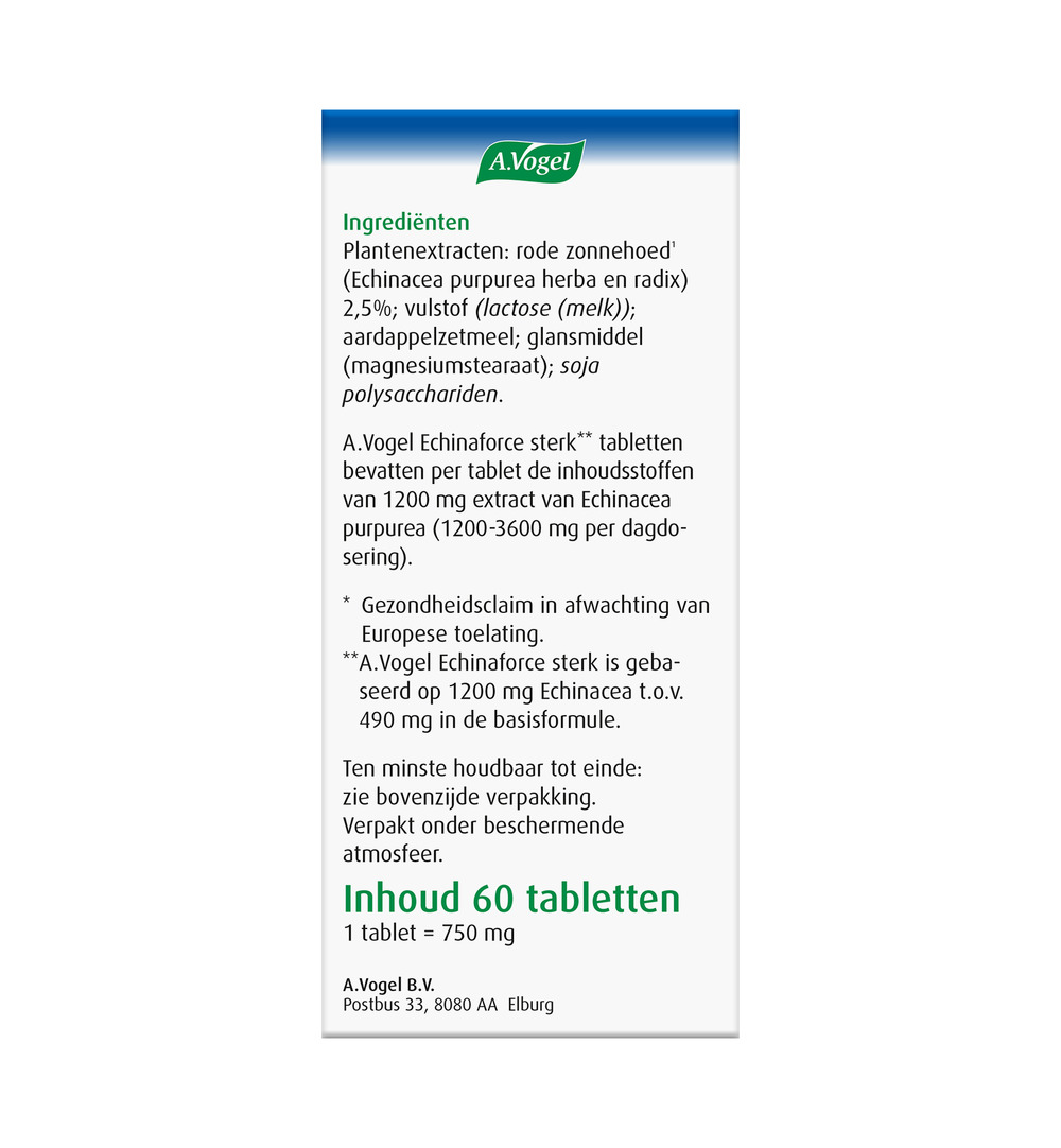 A.Vogel Echinaforce Sterk (60 Tabletten)