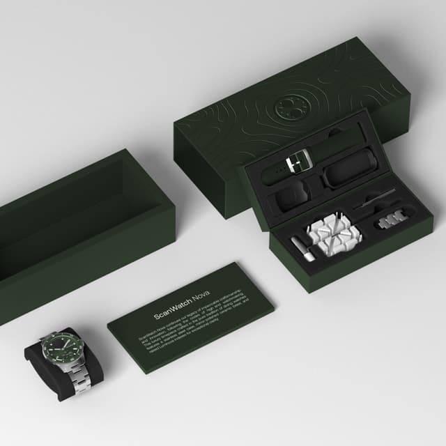 Withings ScanWatch Nova hybridur 42 mm (grøn)