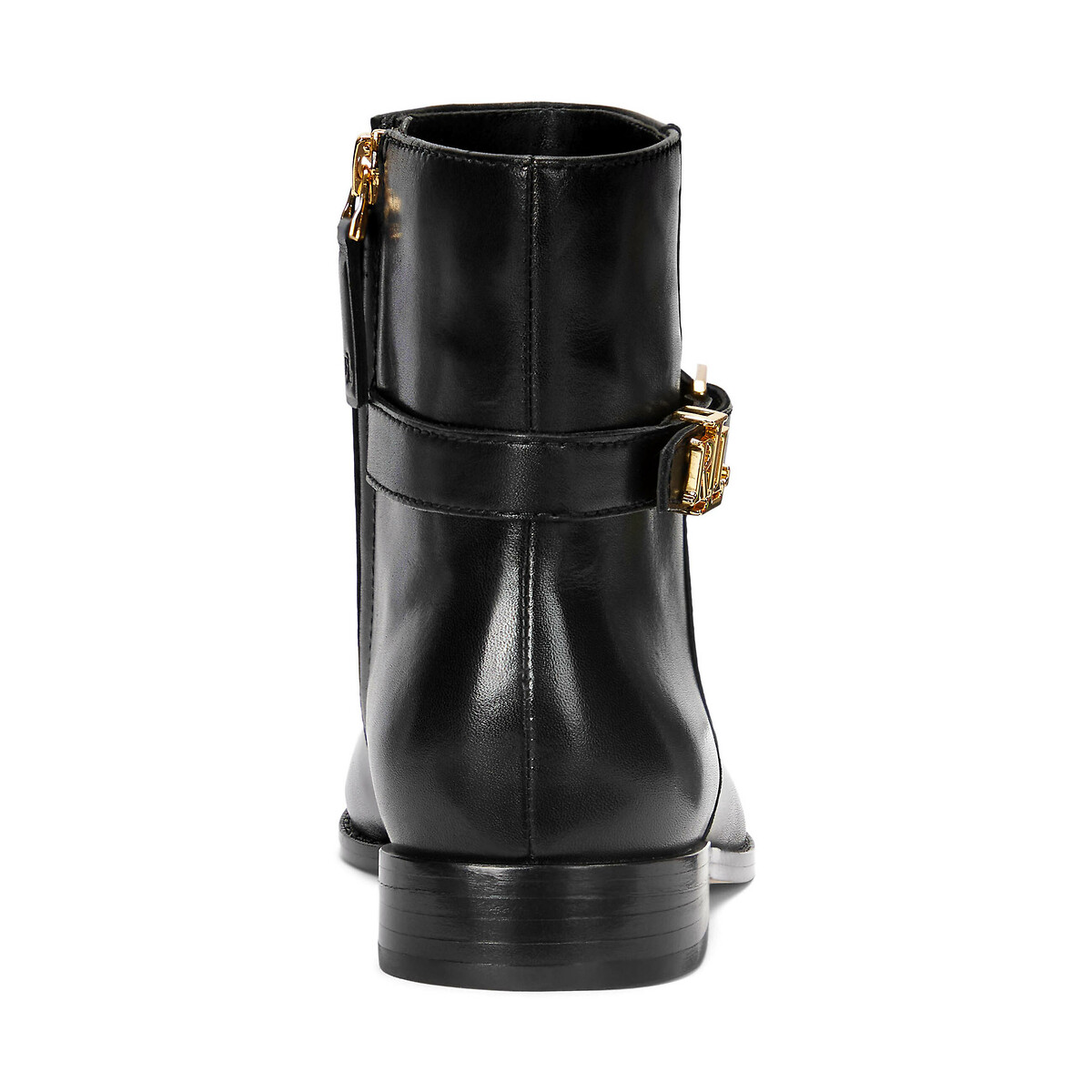 LAUREN RALPH LAUREN<br>Botas de salto baixo em couro liso BROOKE