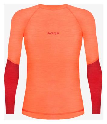 Maillot Manches Longues Femme AYAQ Mefonna Merinos Salmon Orange