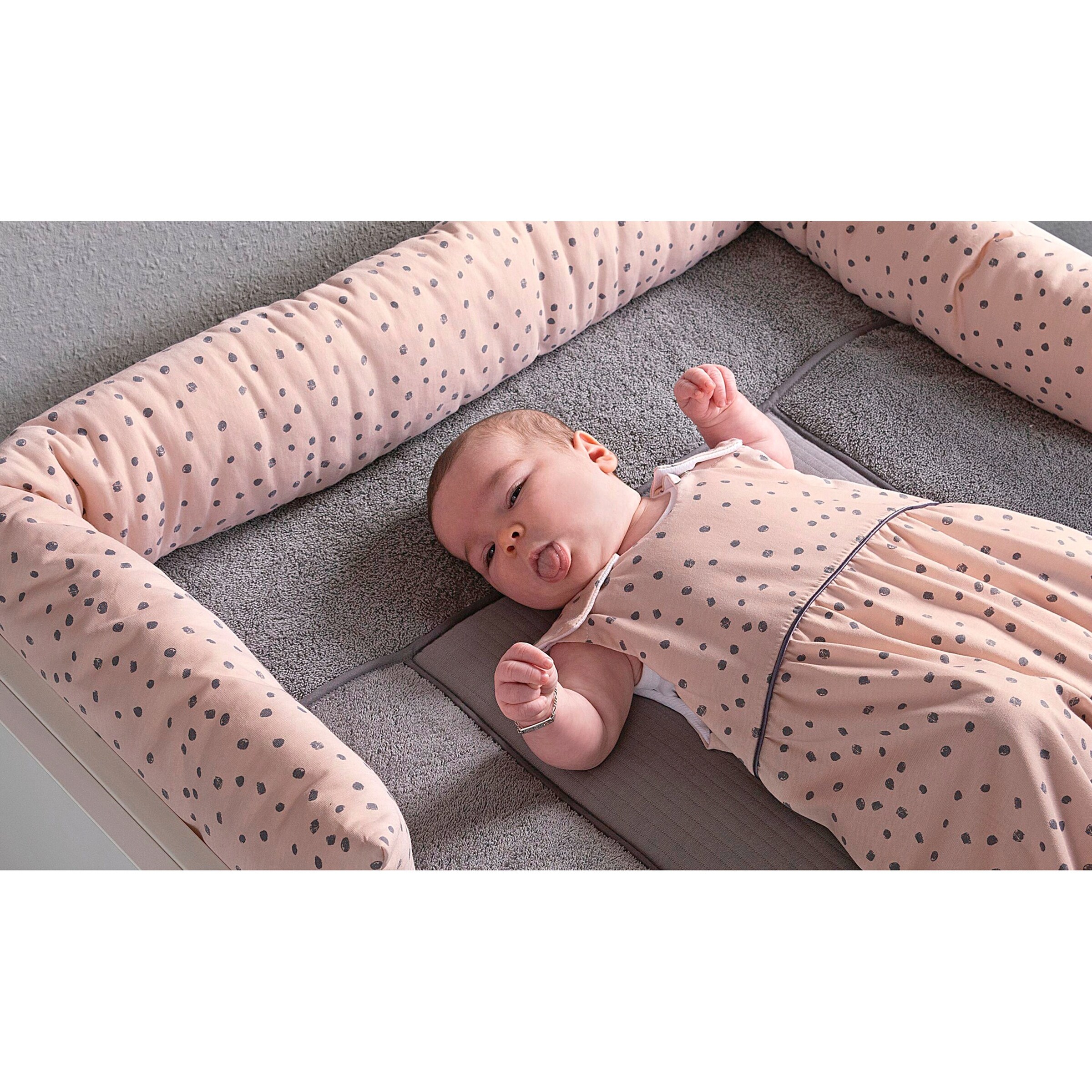 Odenwälder BabyNest Sommerschlafsack Timmi cool Coolmax 0.5 TOG dancing dots powder love