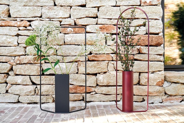 Fermob Itac Cylandrical vaas 76cm Clay Grey
