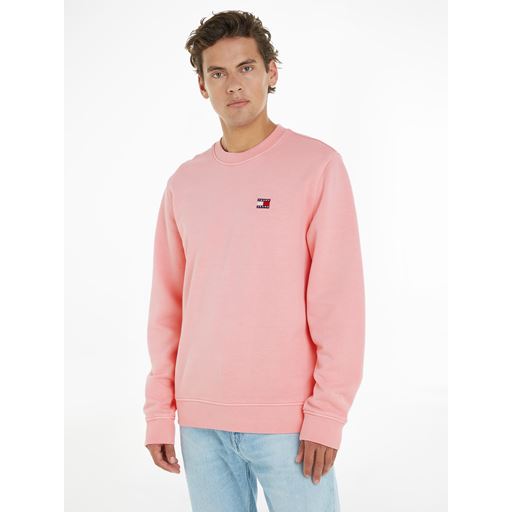 Tommy Jeans Badge Crew Sweatshirt, Tickled Pink, XL