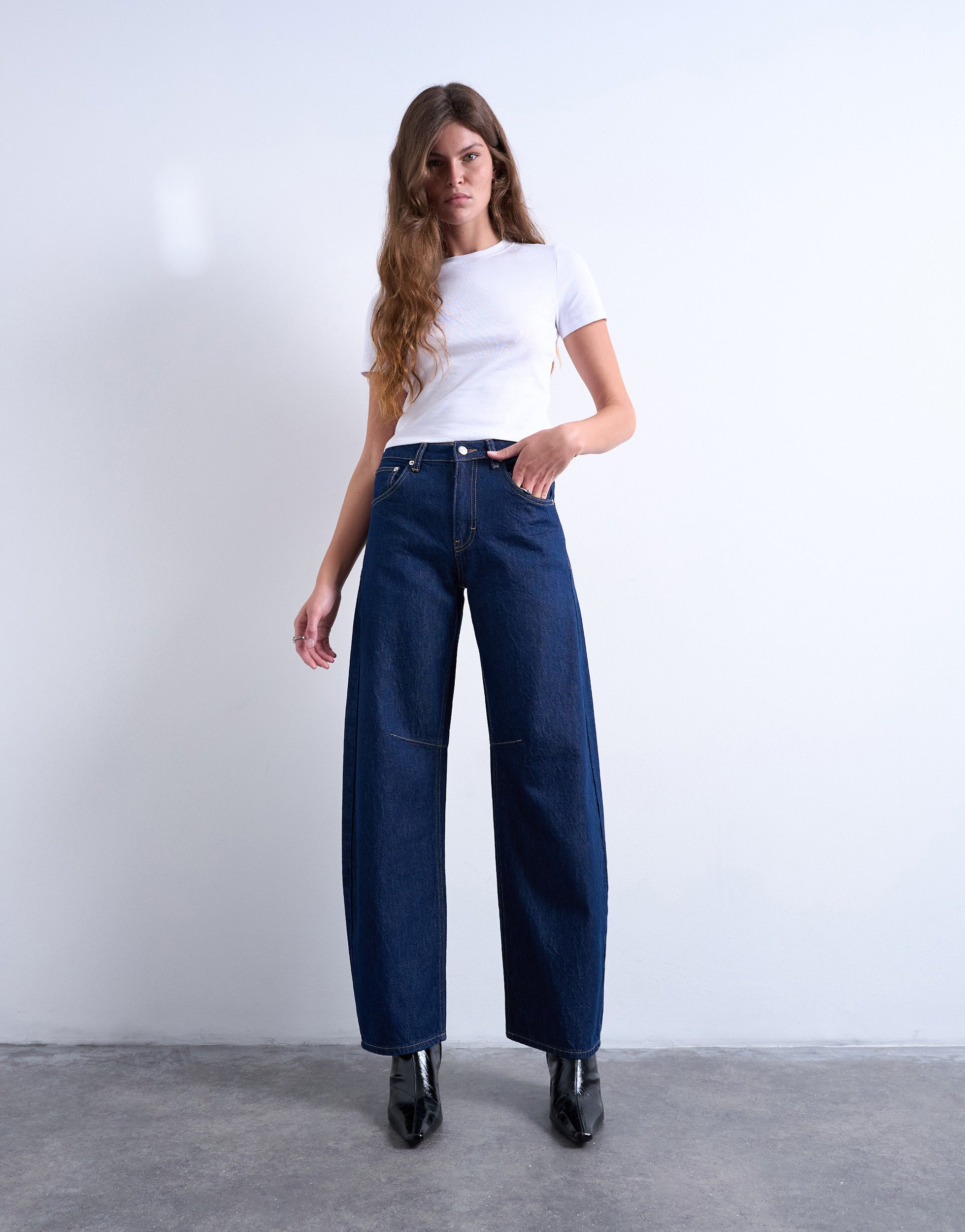 TSBARREL High rise Barrel fit Jeans
