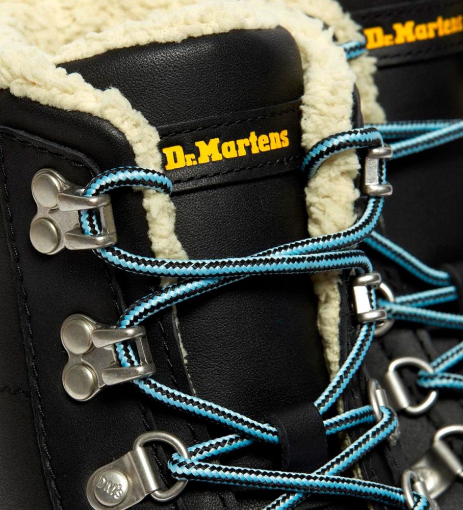 Botas Dr. Martens 1460 Serena em couro com gola sintética, pretas