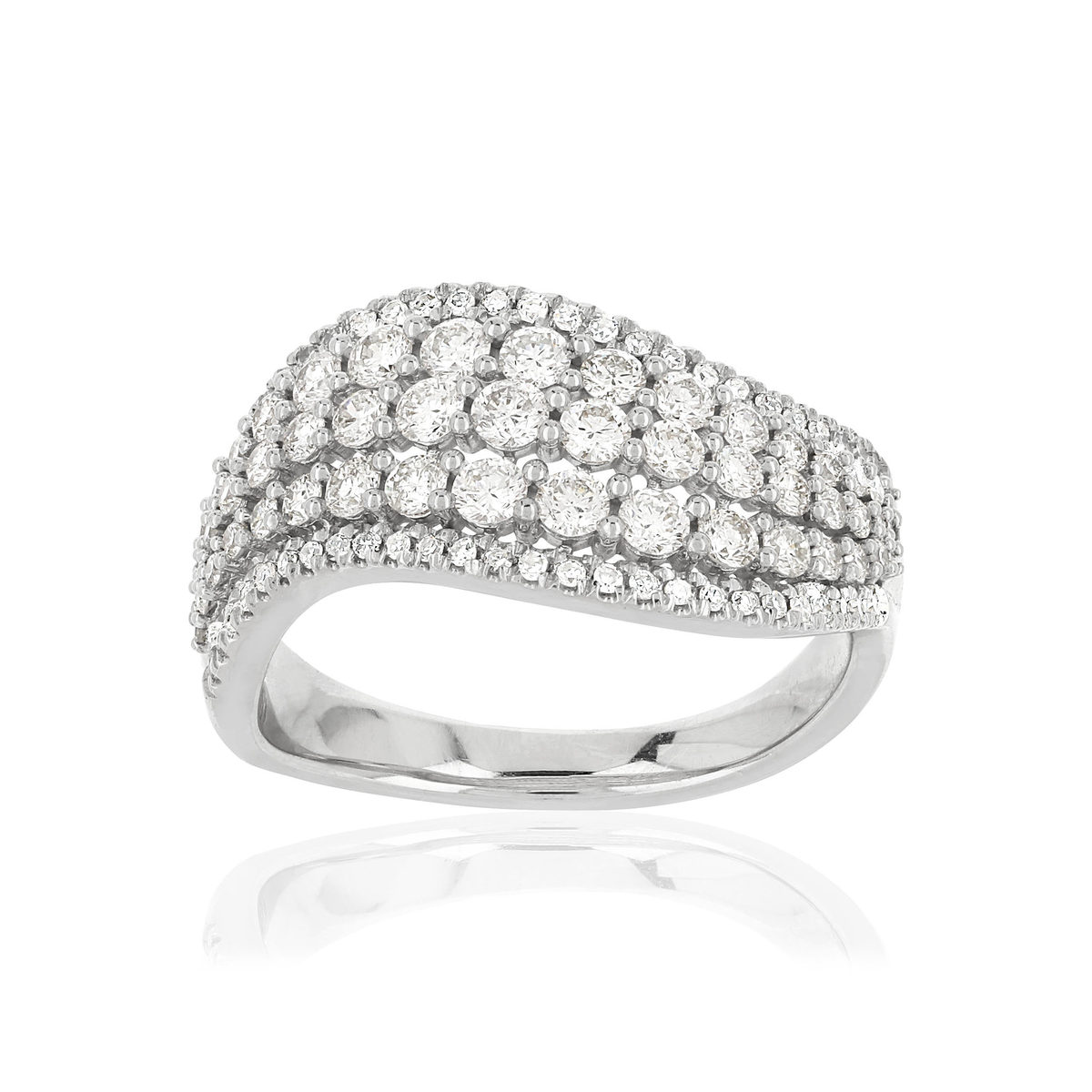 Bague MATY Or 750 blanc Diamants blancs