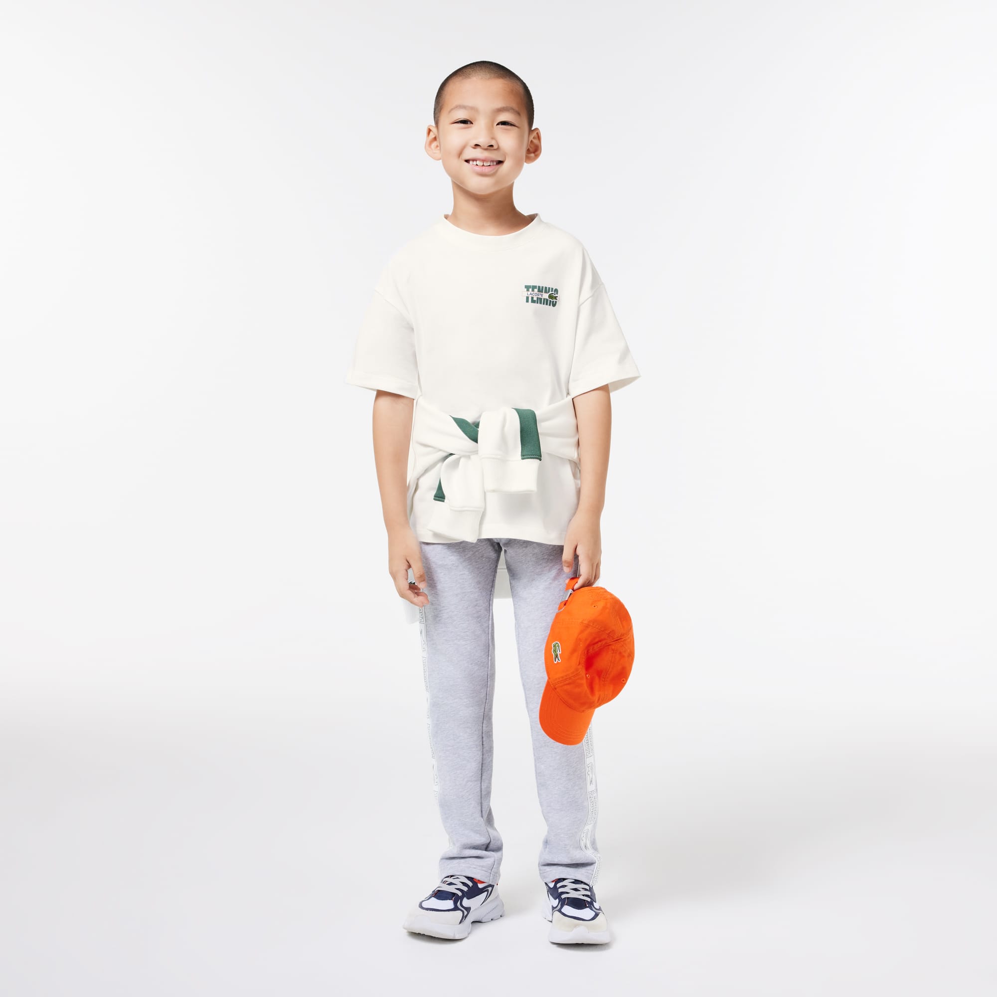 T-shirt imprimé face et dos en coton T-Shirts & Chemises - Blanc - Lacoste - Enfant
