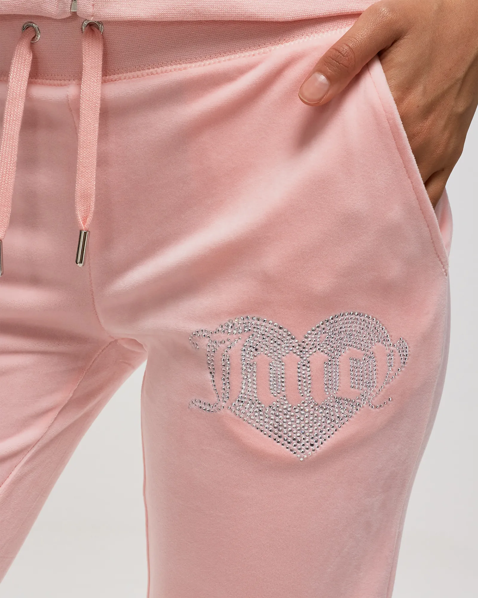 Juicy Couture VELOUR TRACKPANT WITH HEART DIAMANTE