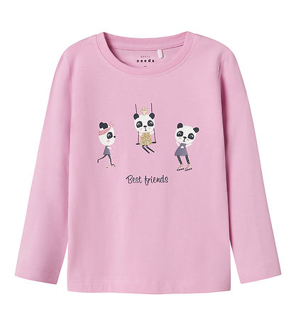 Name It Bluse - NmfVix - Pastel Lavender m. Glitzer