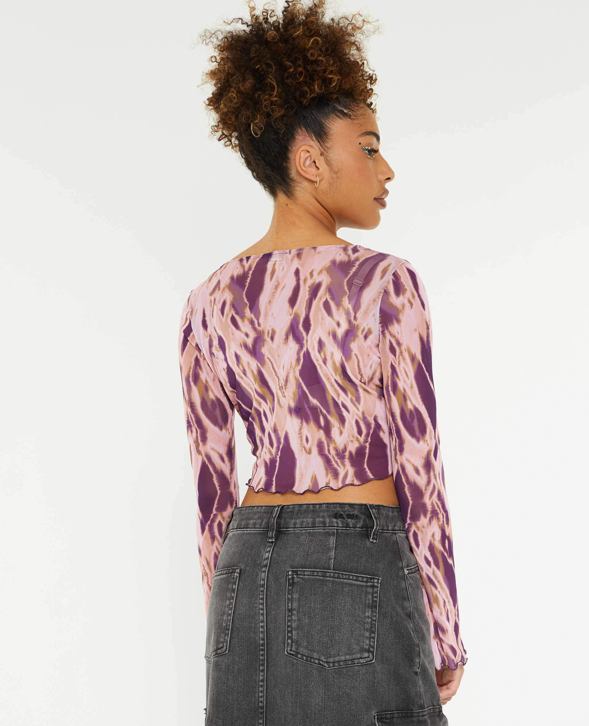 Top court en tulle - Rose clair
