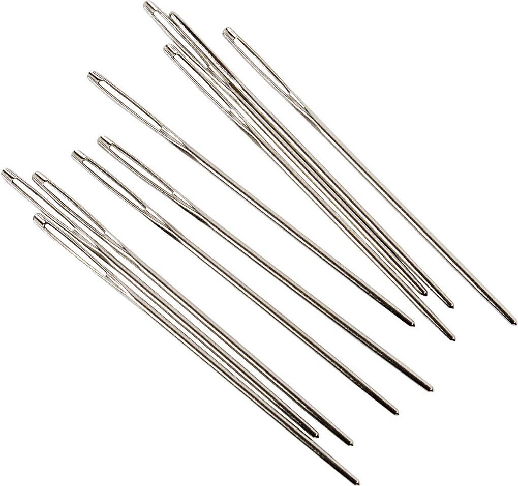Broderinål - Øjemål 9 MM - Nr. 18 - L 50 MM - Uden Spids - 25 Stk