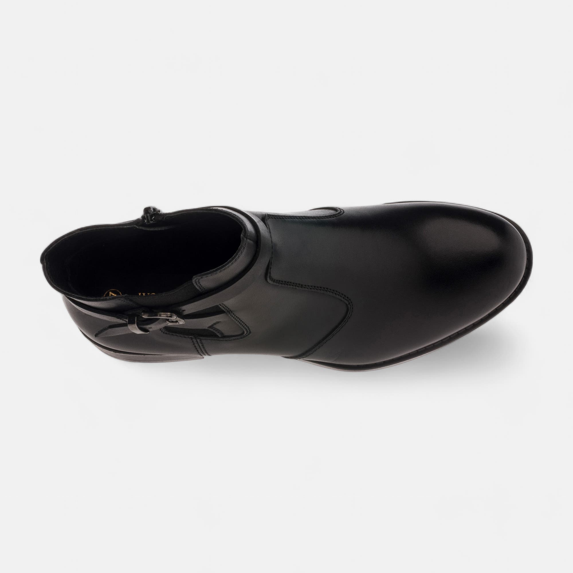 Boots chelsea Femme en cuir noir