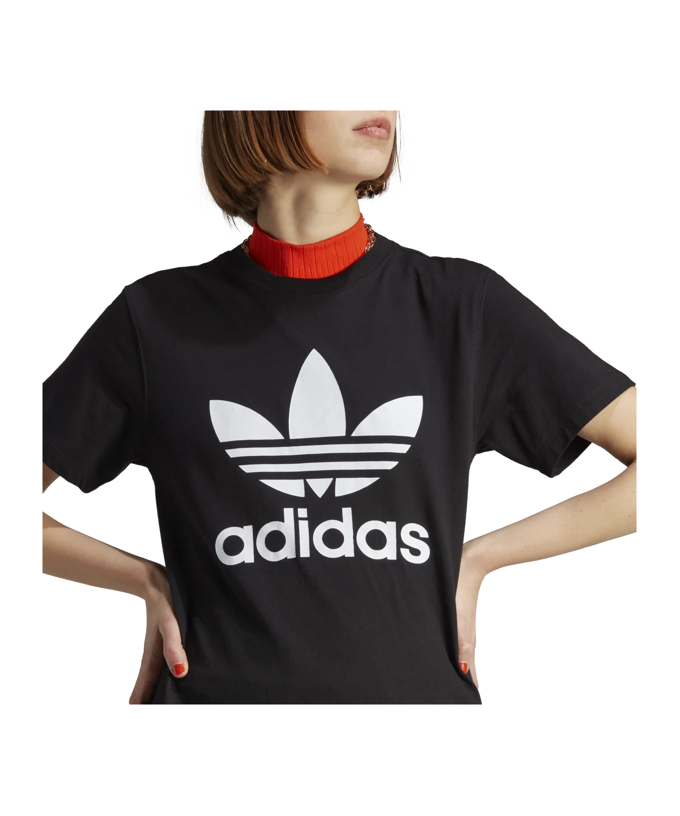 adidas Originals Trefoil T-Shirt Damen Schwarz