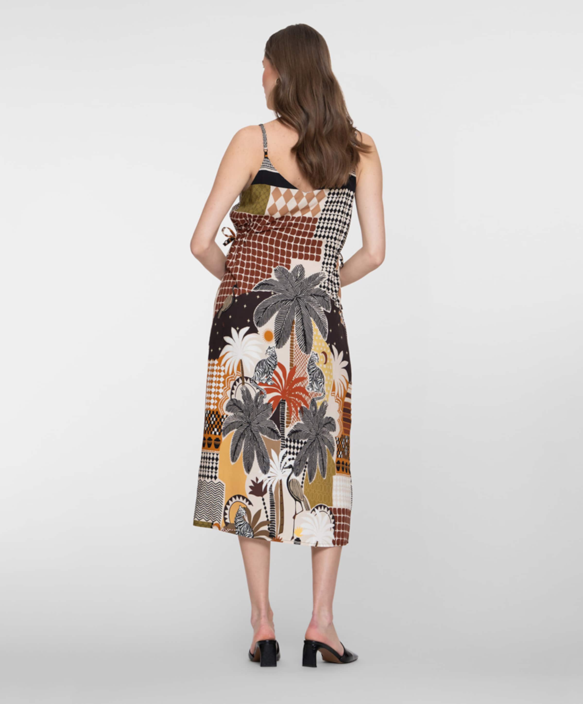 Geisha Dames jurk multicolor