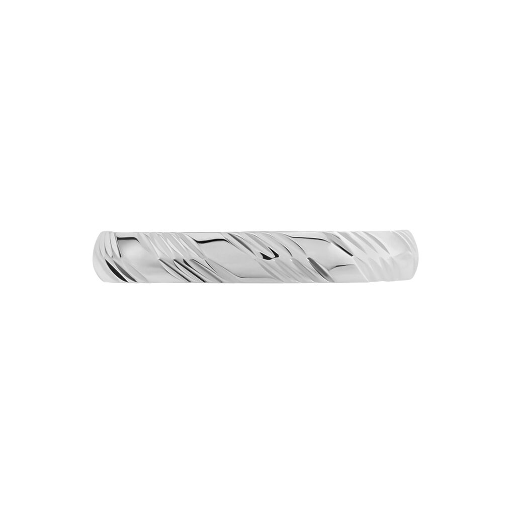 Alliance Hercule Striee Demi Jonc Classique Or Blanc