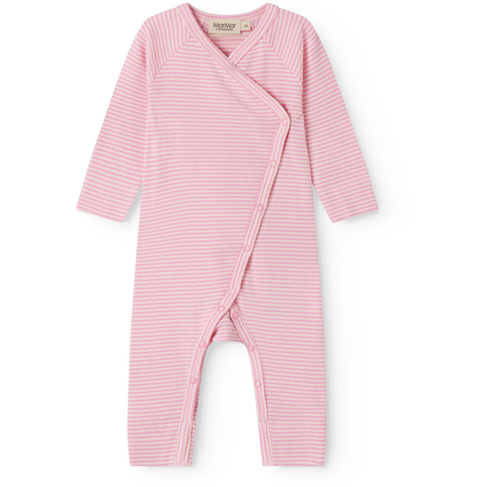 Køb MarMar Newborn Modal Fine Rib Pink Stripe Rikke Heldragt