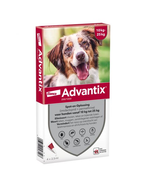 Advantix Spot On 250 2.5 ml - Anti vlooien en tekenmiddel