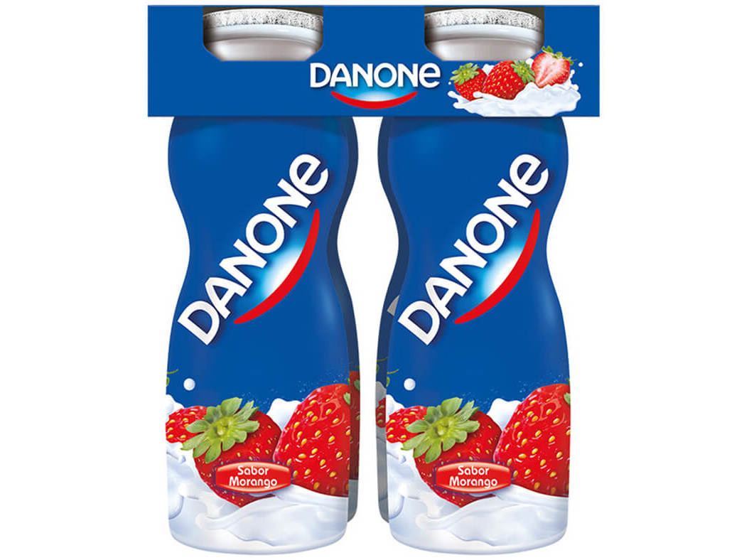 IOGURTE DANONE LÍQUIDO MORANGO 4X155G