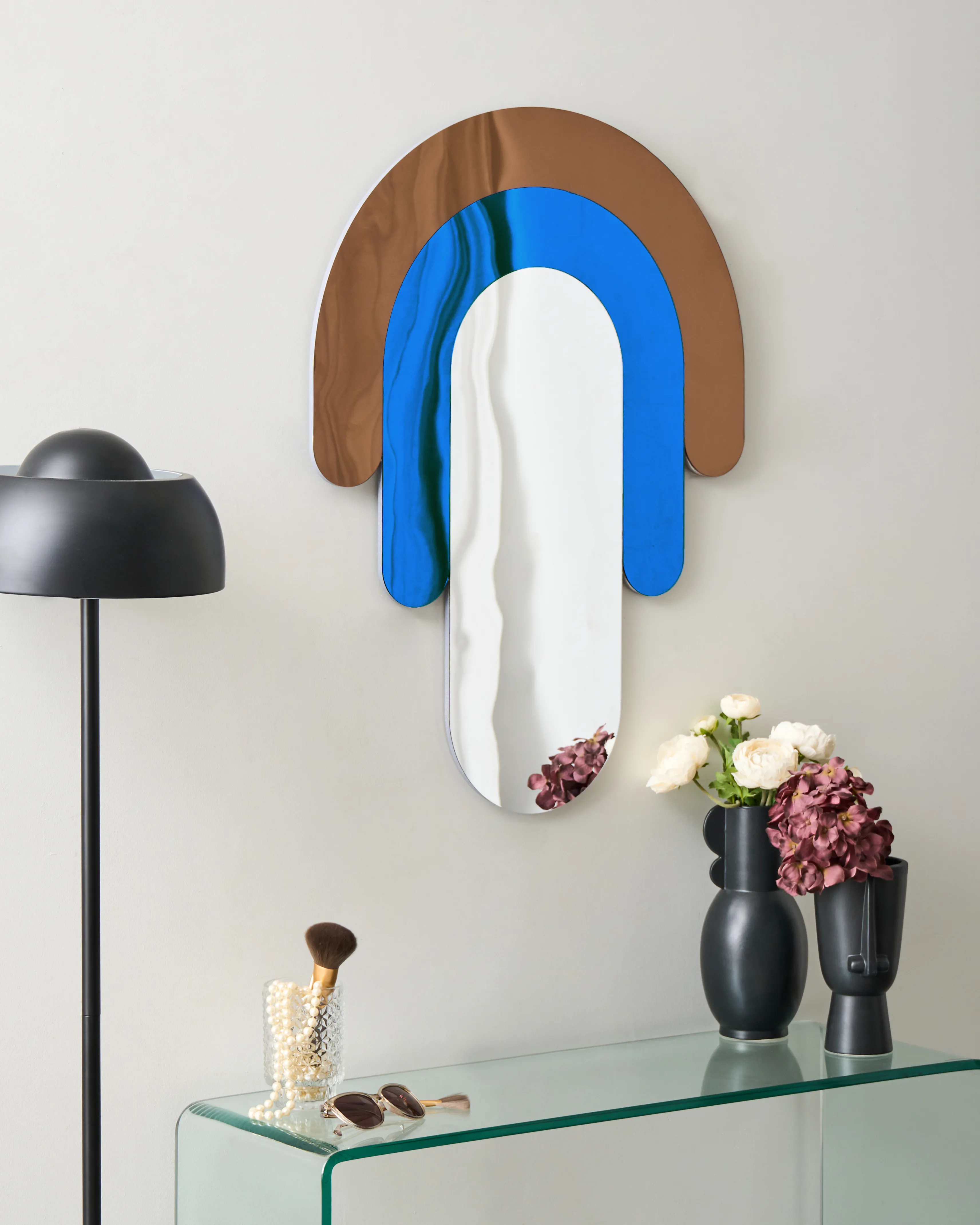 Wandspiegel MESPAUL 60 cm 80 cm Meerkleurig