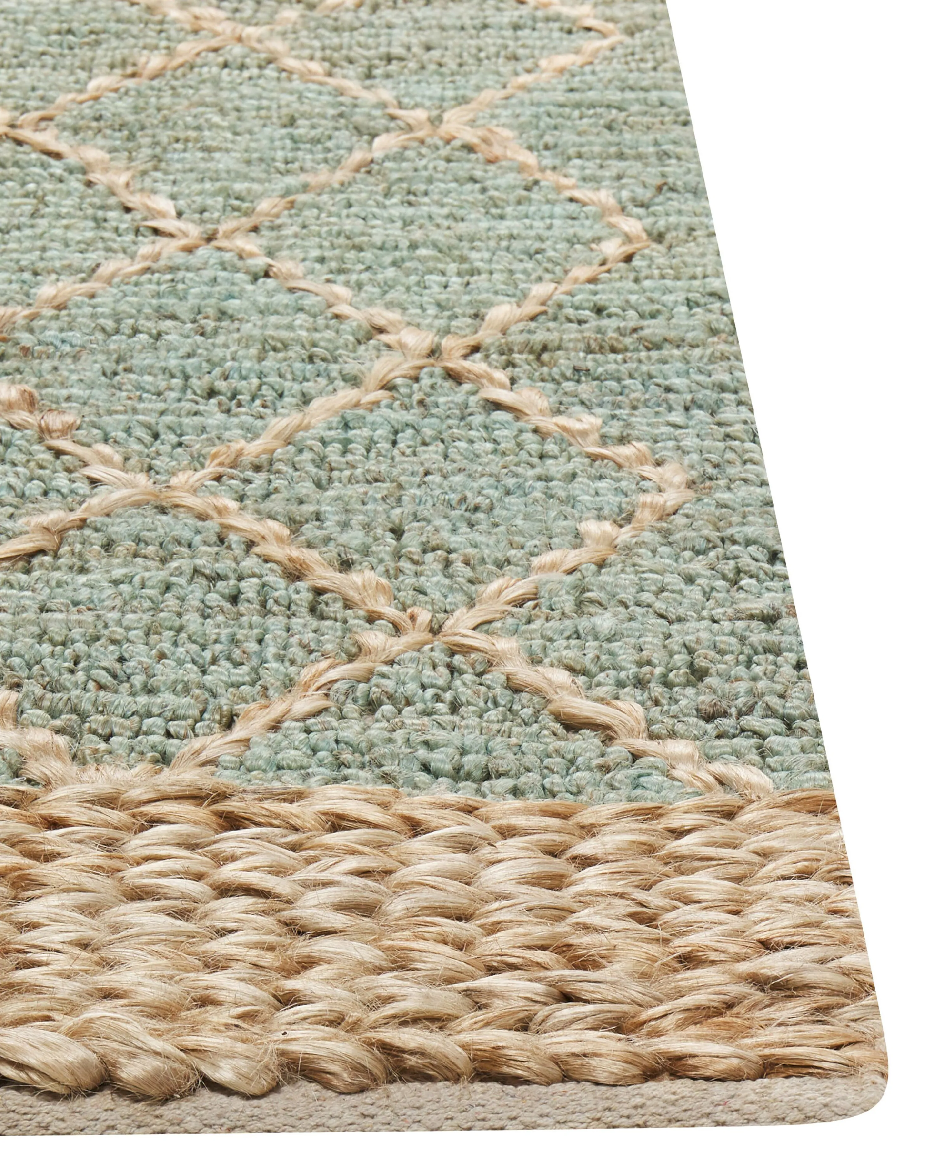 Vloerkleed TELLIKAYA Groen 80 x 300 cm Jute