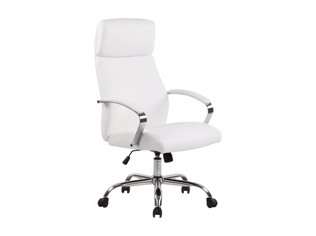 Chaise de bureau - Similicuir - Blanc - Faro XL
