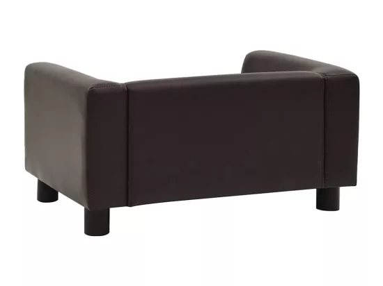 Canapé pour chien Marron 60x43x30 cm Peluche et similicuir