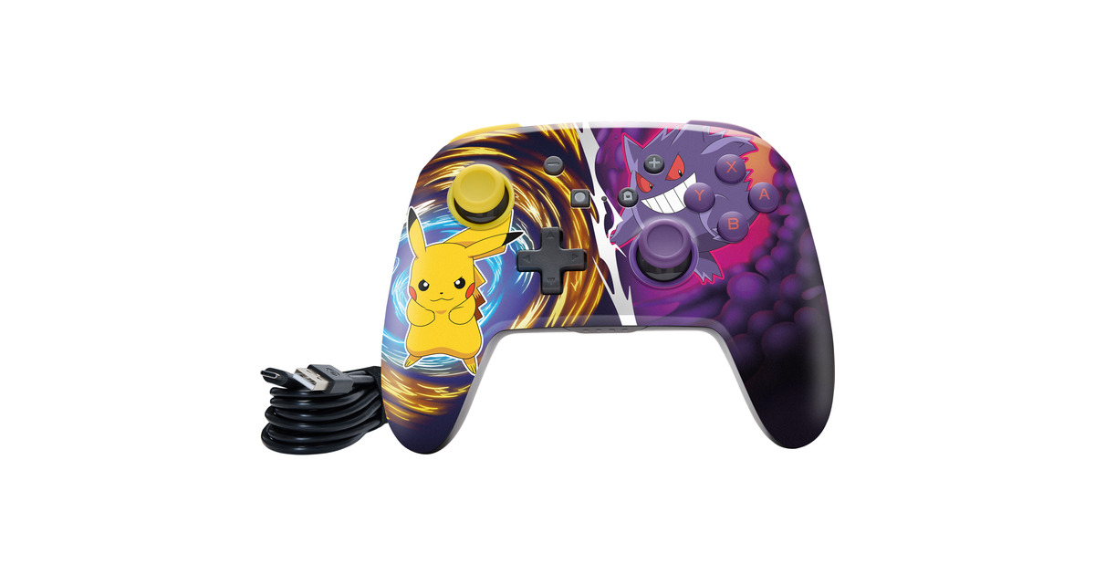 PowerAEnhanced Wireless Controller for Nintendo Switch - Pikachu vs. Gengar  (Geel/donkerpaars)