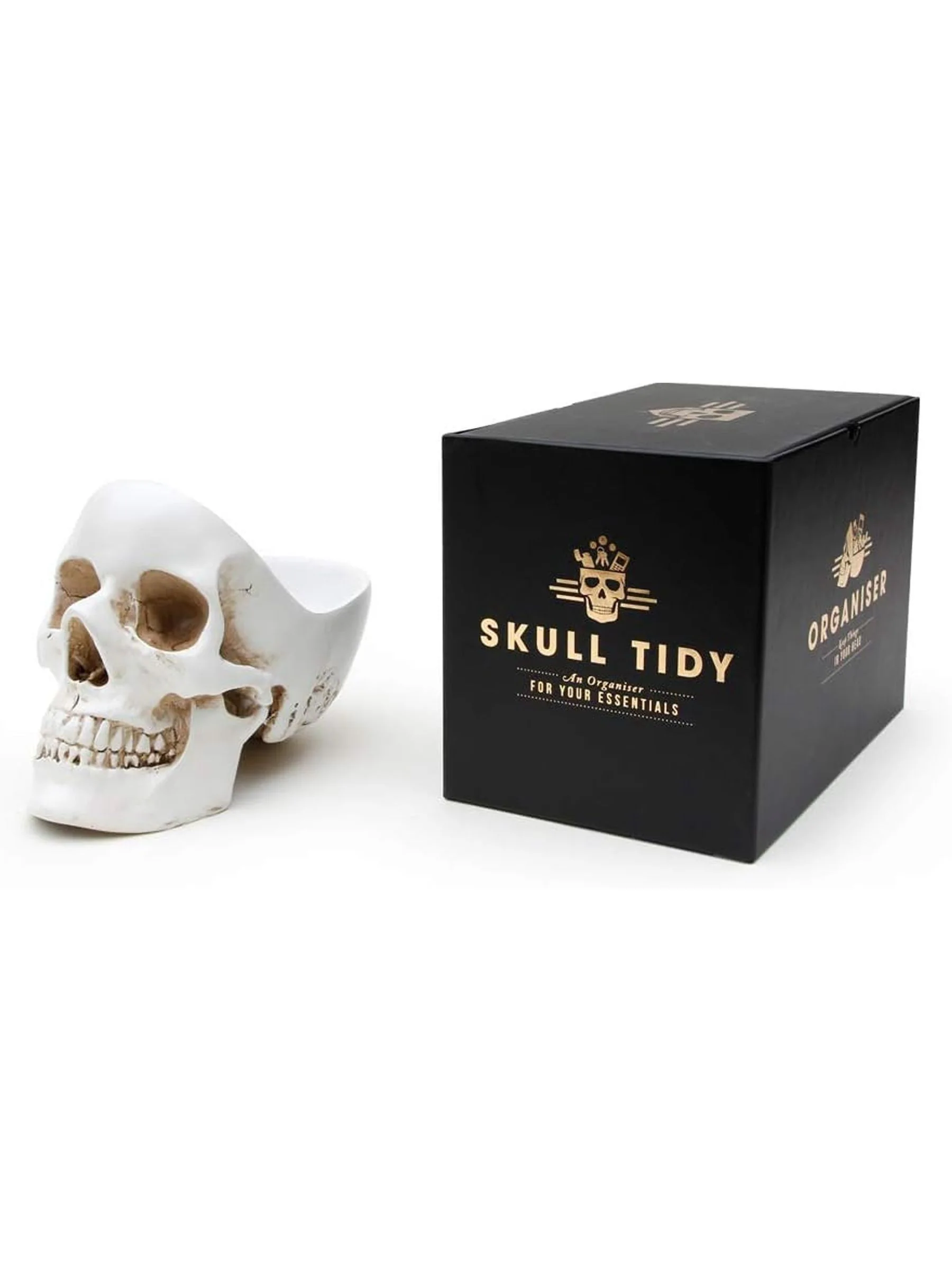 Suck UK White Skull Tidy