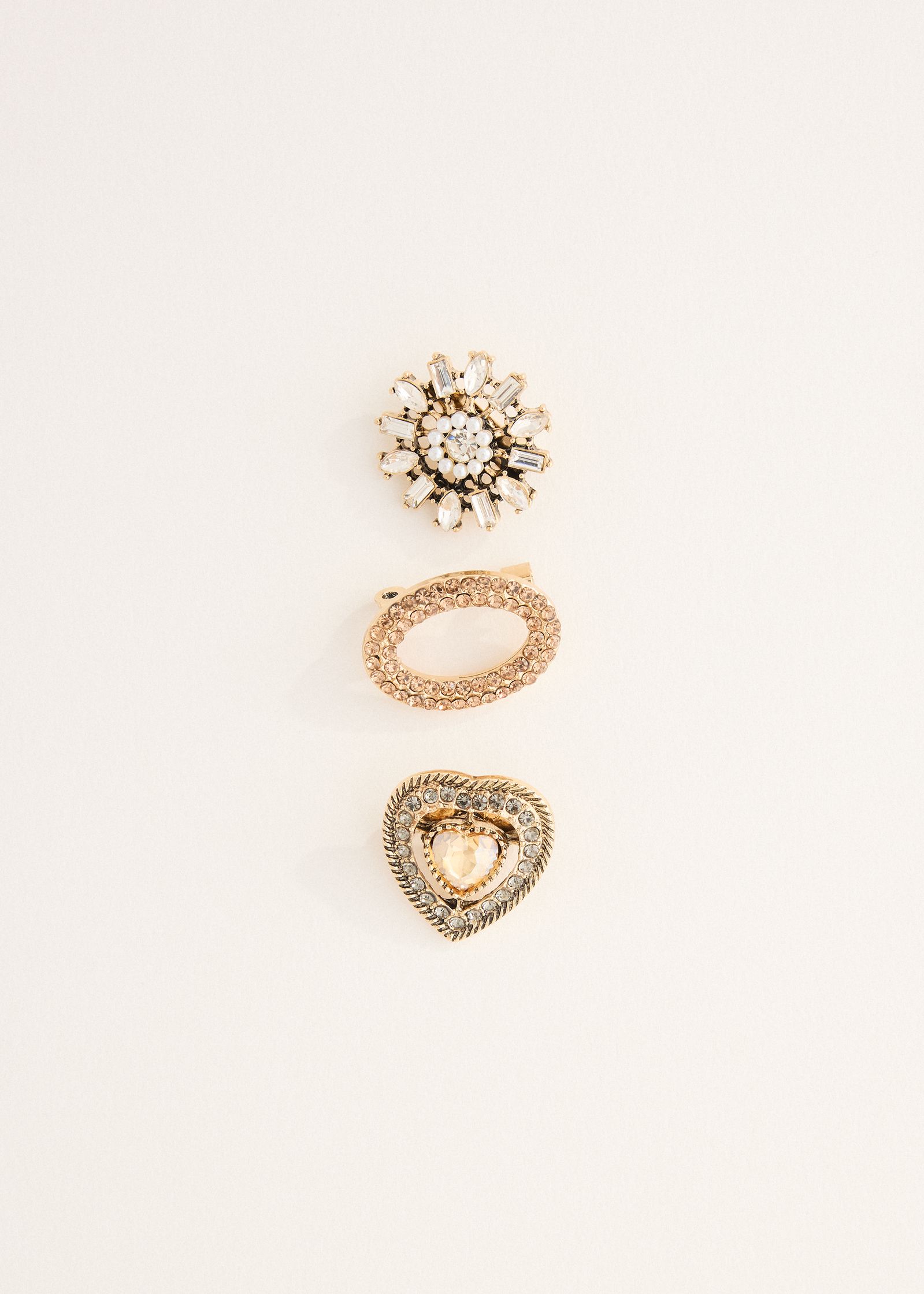 Broche set met glitter