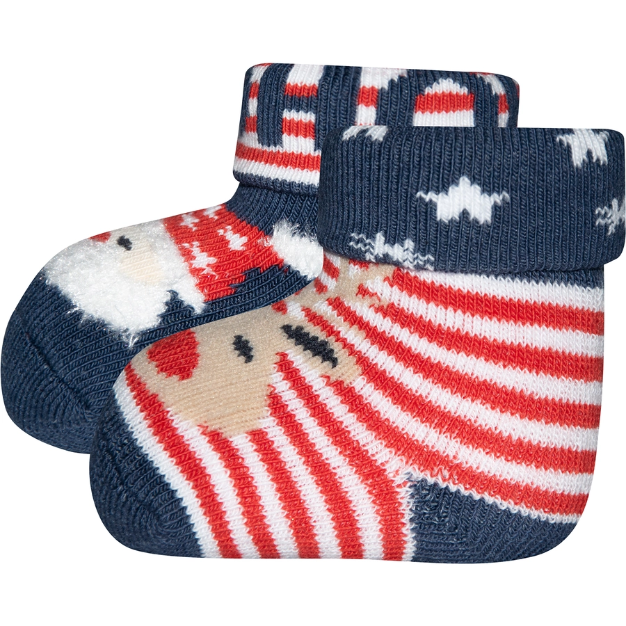 Ewers Babysocken 2er-Pack RentierWeihnachtsmann tinte