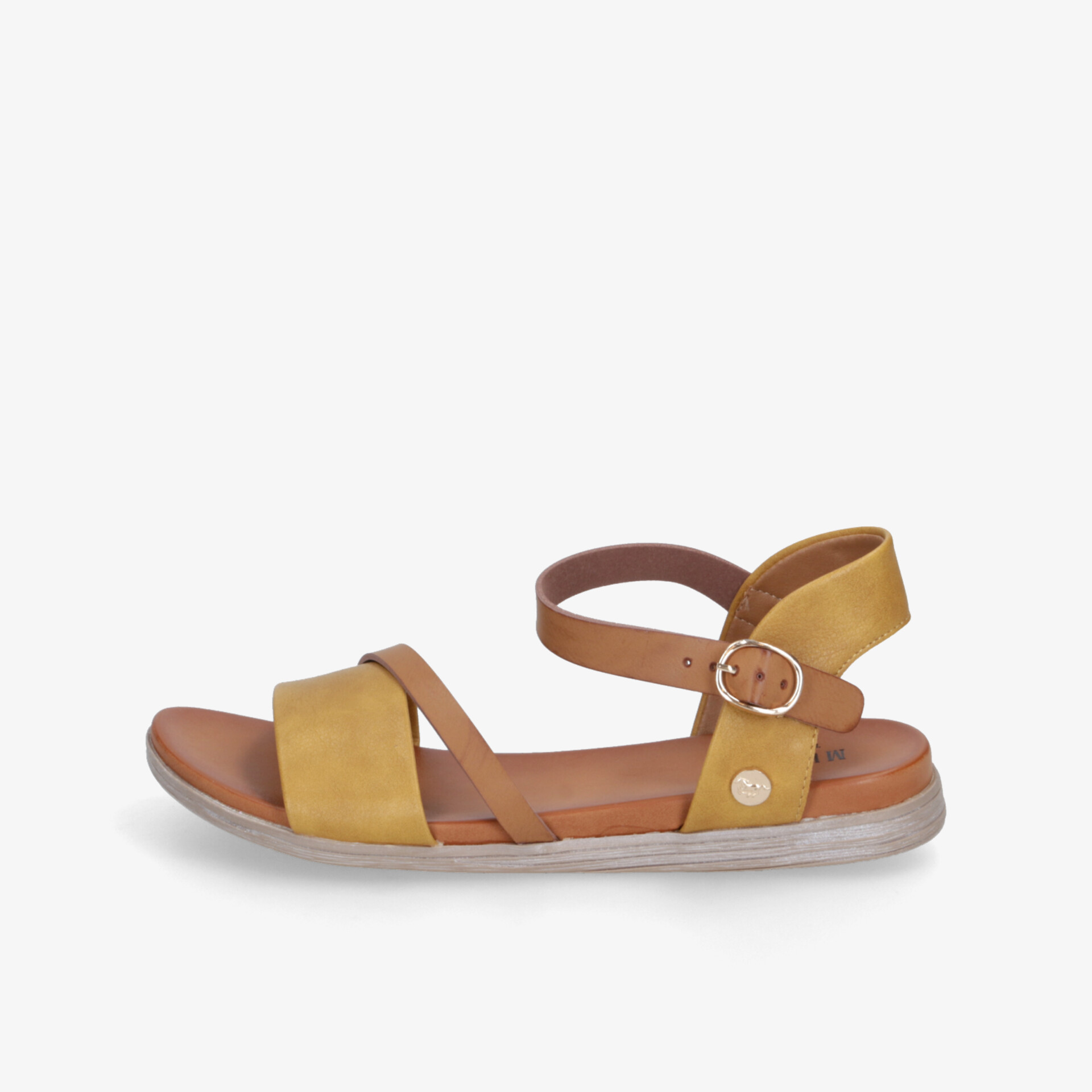 MUSTANG Damen Riemchensandalen gelb