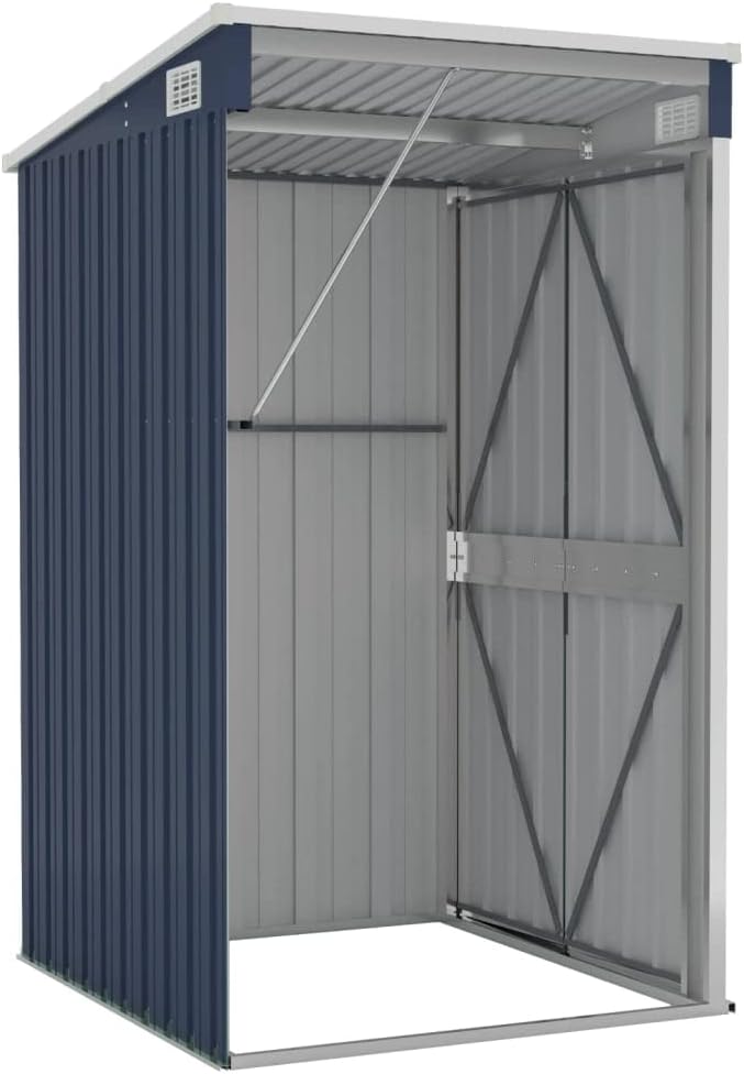 Kangmusi Anbauschuppen Anthrazit 118x100x178 cm Verzinkter Stahl,316219kangmusi