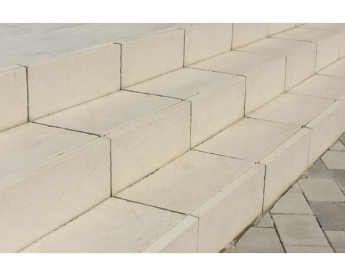 Zwembadrandsteen Aquitaine terrasaansluitplaat beton wit 49,5 x 48,5 x 3,2 cm
