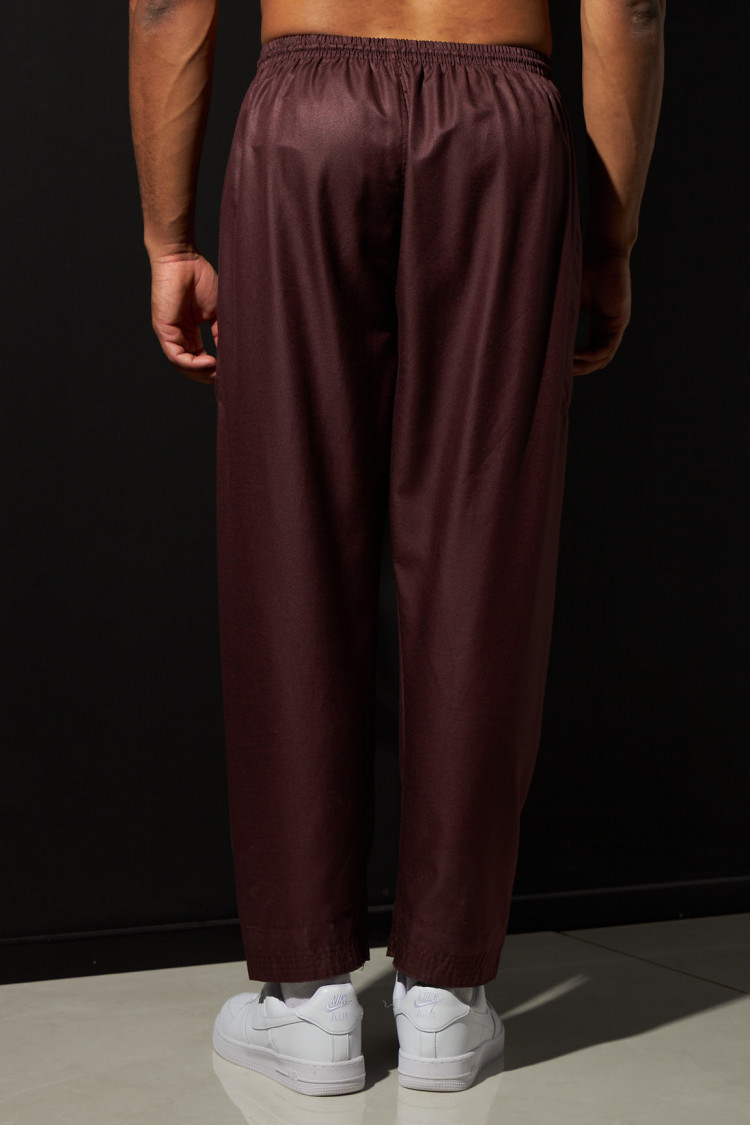 Ensemble 2 pièces qamis + pantalon marron