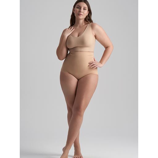 Bye Bra Invisible High Waist Brief, Beige, XL