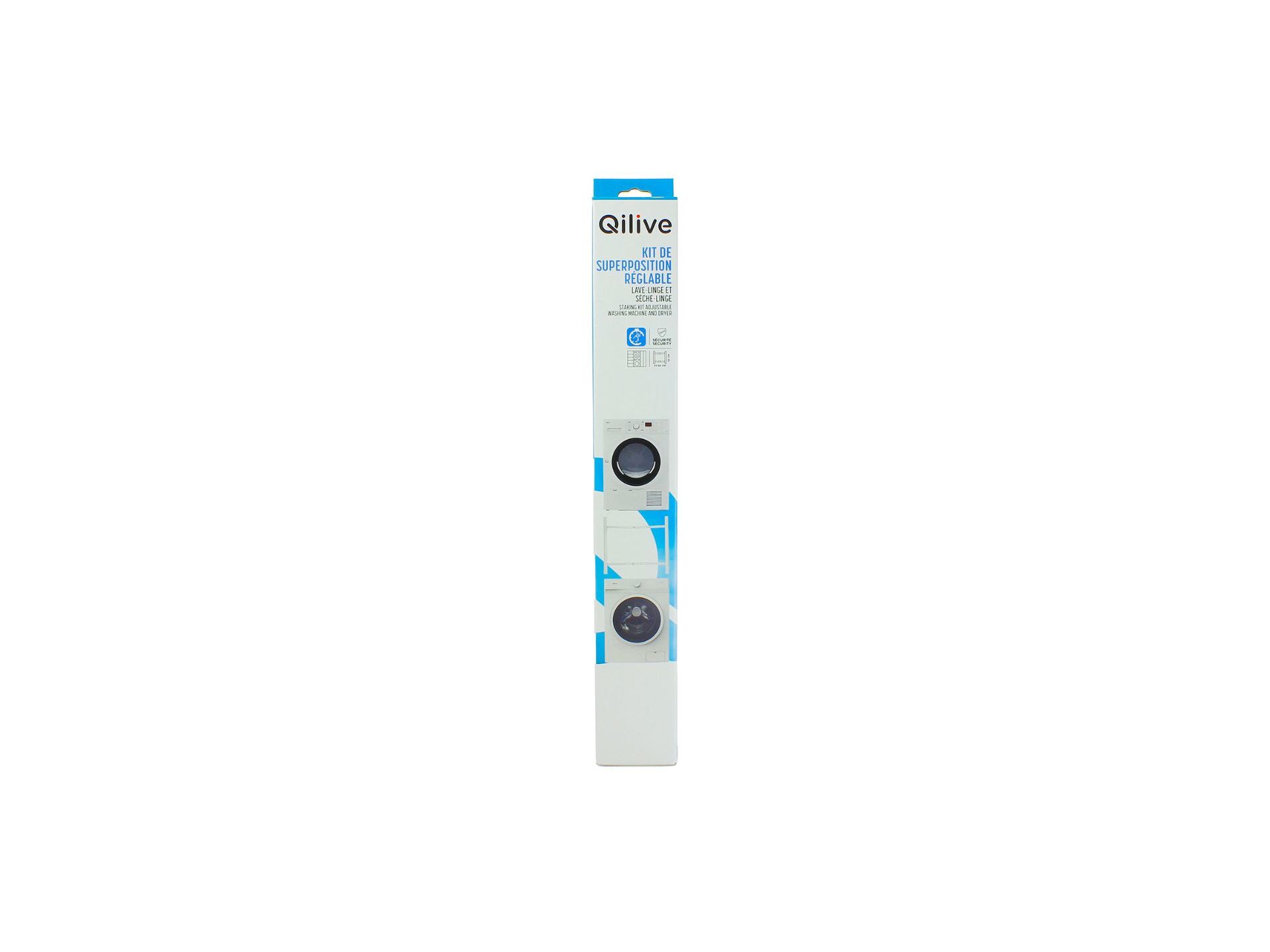 KIT EMPILHAMENTO QILIVE PARA MÁQUINA LAVAR ROUPA E SECADORES