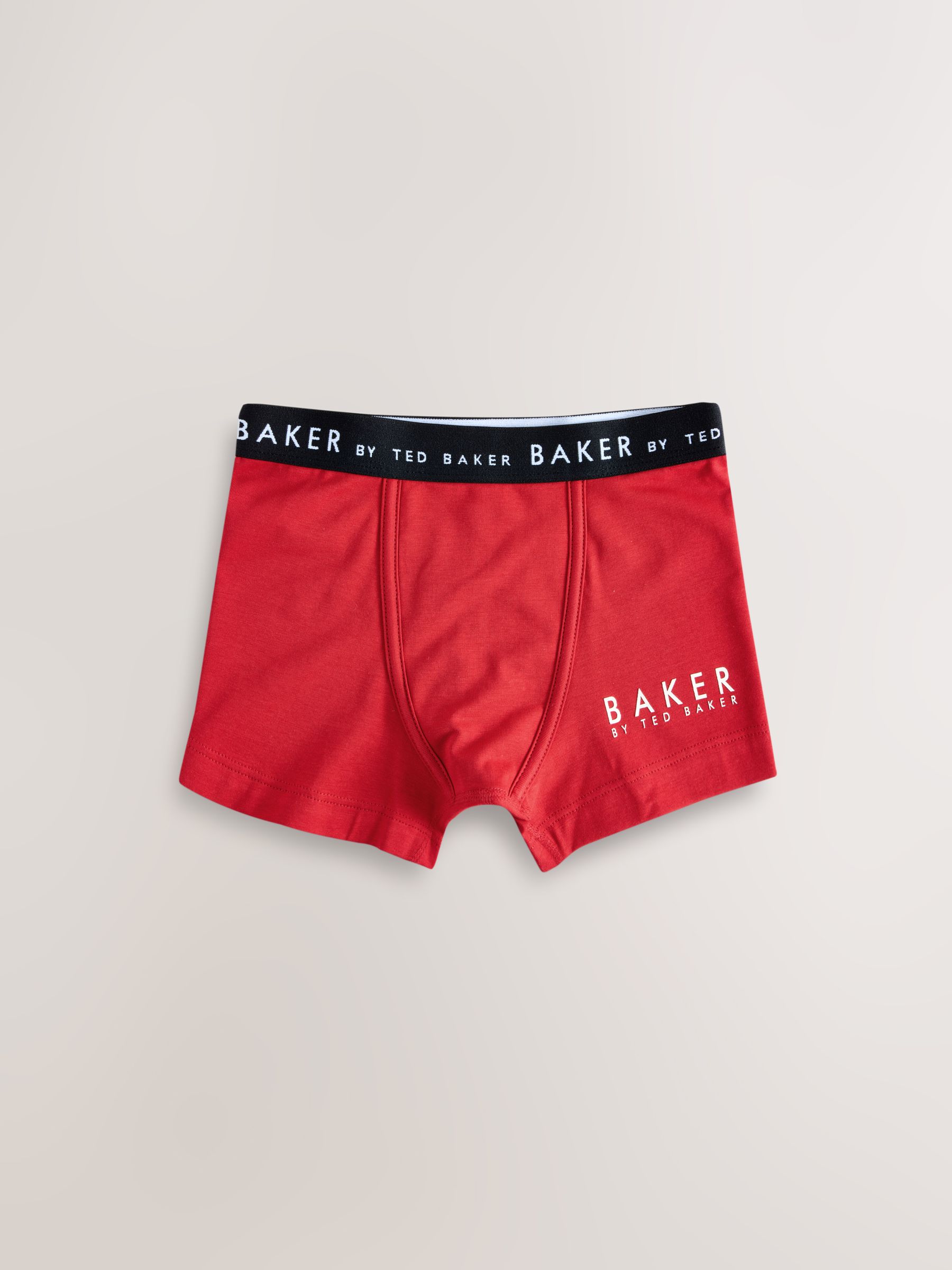 Rood - Baker by Ted Baker jongens boxershorts verpakking van 5