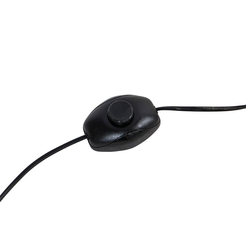 Vloerlamp goud 145 cm met plisse kap wit 45 cm - Botanica