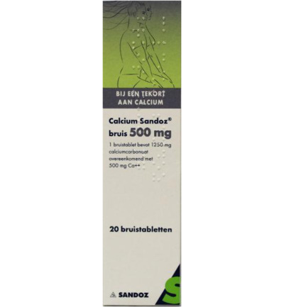 Sandoz Calcium 500mg (20 bruistabletten)