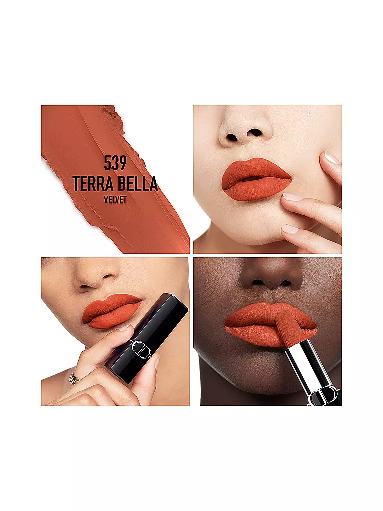 DIOR Lippenstift - Rouge Dior Velvet Lipstick (539 Terra Bella) dunkelrot