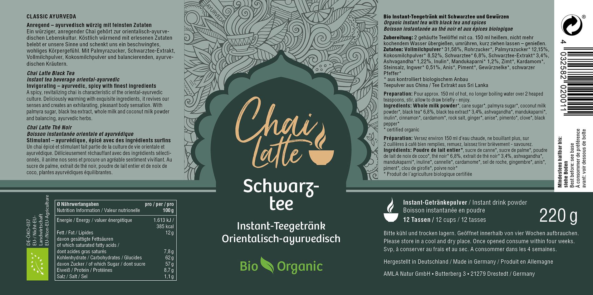 Classic Ayurveda - Chai Latte Schwarztee - Kurzes MHD -