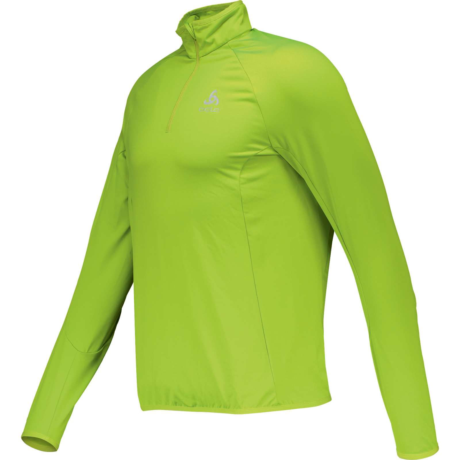 Odlo Herren-Langarmshirt Carve Light Mid Layer 1/2 Zip S, lime