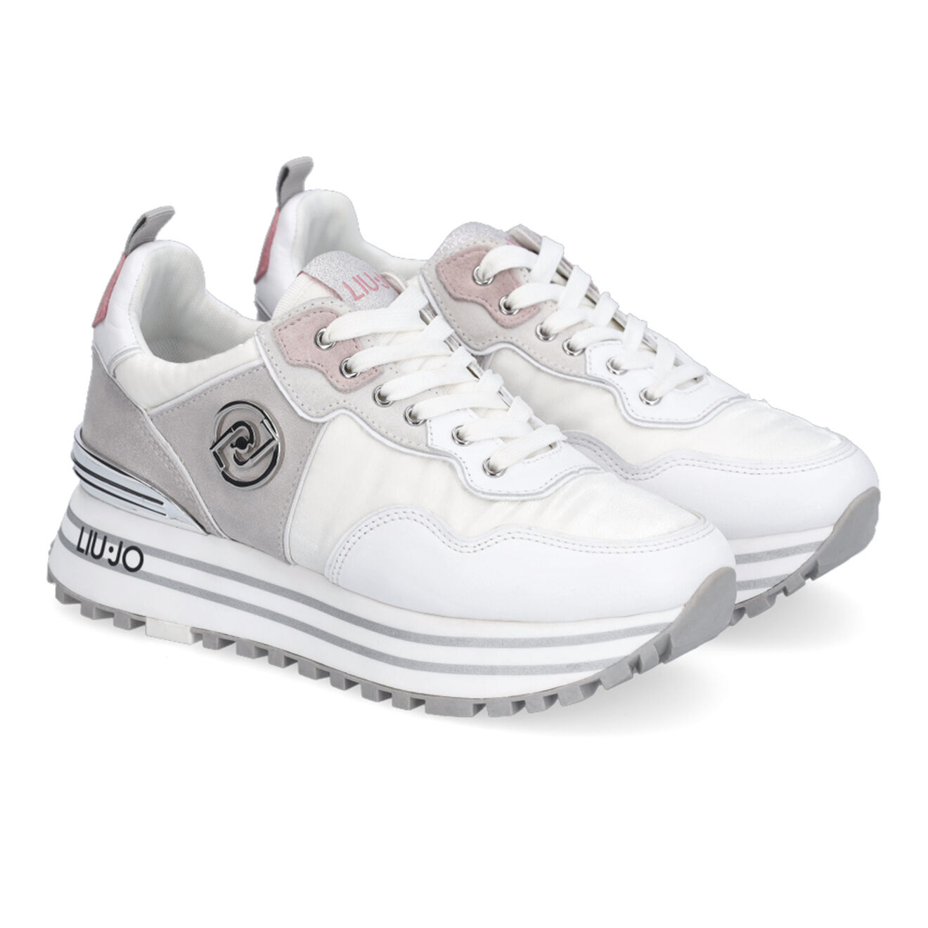 Liu-Jo Sneakers en Cuir Loft blanc/gris