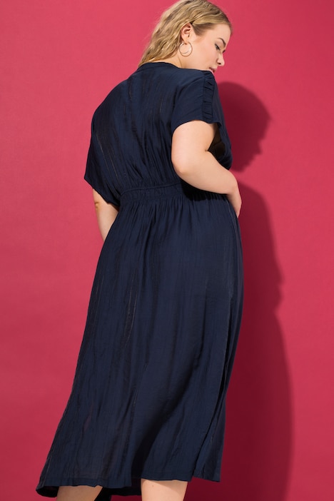 Midikleid, A-Line, Knopfleiste