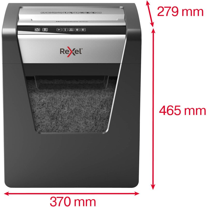 Destructeur Rexel Momentum X415 - coupe croisée
