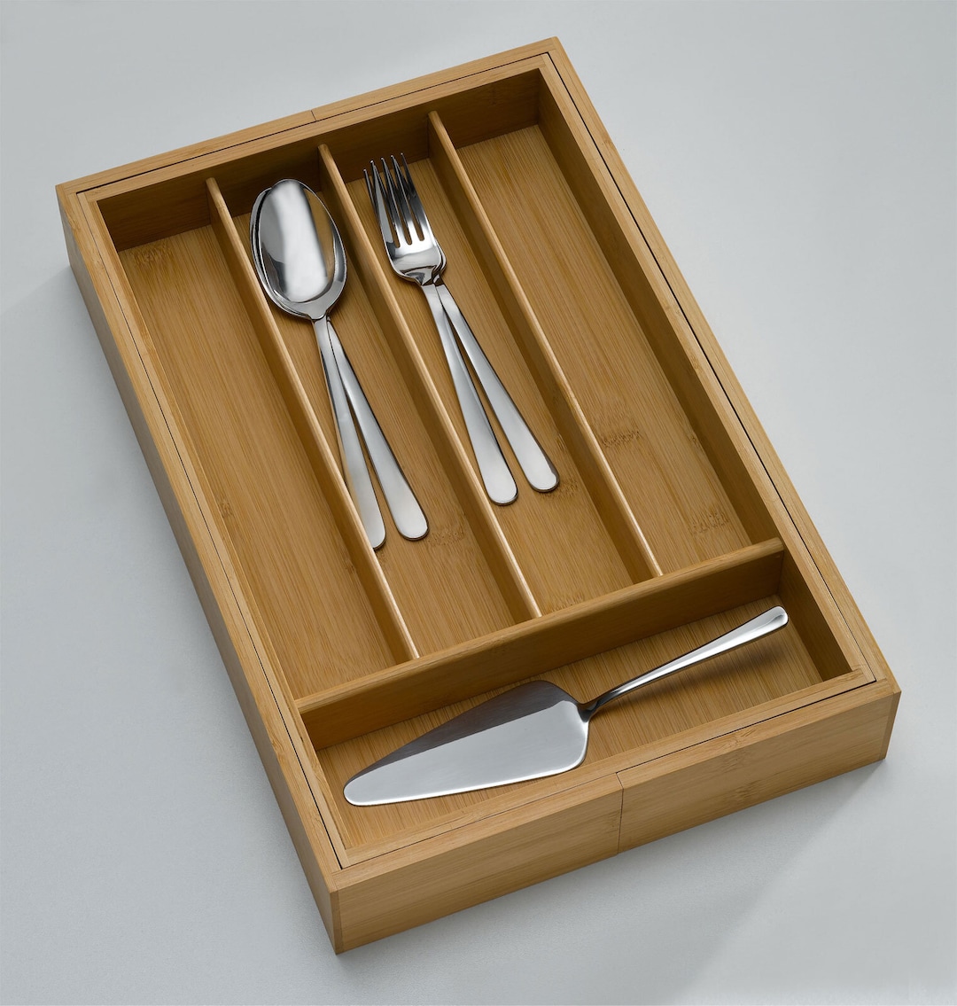 casaNOVA Besteckkasten 40,5 x 26,5 cm Bambusholz