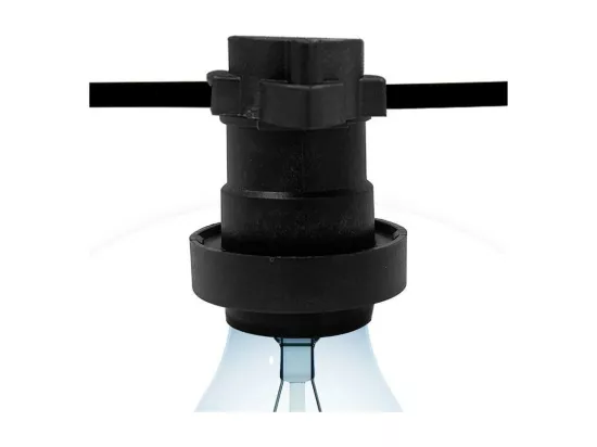 Guirlande Extérieure IP44 Câble Électrique Plat avec Douilles E27 sur Mesure Noire 100 m